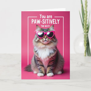 Fuchsia Katten Verjaardagskaart Kaart