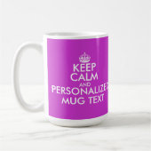 Fuchsia Keep Calm Mok |  tekst (Links)