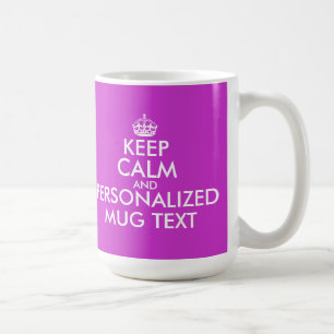 Fuchsia Keep Calm Mok tekst