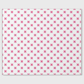 Fuchsia kruisstift wit cadeaupapier (Vlak)