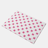Fuchsia kruisstift wit deurmat (Schuin)