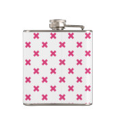 Fuchsia kruisstift wit heupfles (Achterkant)