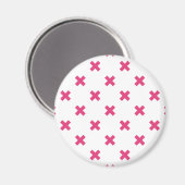 Fuchsia kruisstift wit magneet (Voorkant / Achterkant)