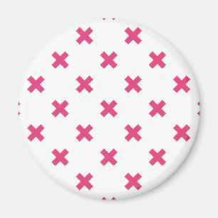 Fuchsia kruisstift wit magneet