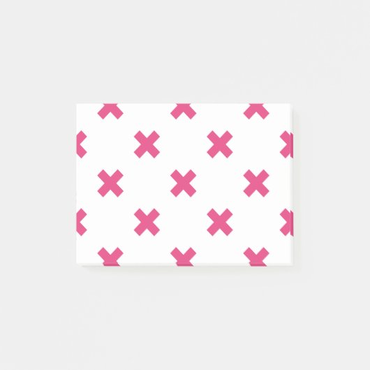 Fuchsia kruisstift wit post-it® notes (Voorkant)