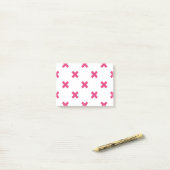 Fuchsia kruisstift wit post-it® notes (Op bureau)