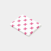 Fuchsia kruisstift wit post-it® notes (Schuin)