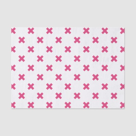 Fuchsia kruisstift wit tissuepapier (Voorkant)