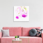 Fuchsia kunst bloem paarse roze canvas print (Insitu (Woonkamer))