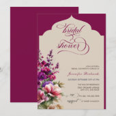 Fuchsia | Lavande | Douce Invitation de Fiançaille (Devant / Derrière)