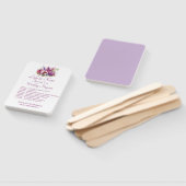 Fuchsia Lavender Trouwprogramma Fans Handwaaier (Niet-gemonteerd)