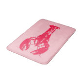 Fuchsia Lobster on Light Pink Badmat (Gekanteld)