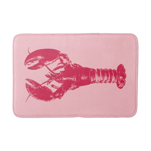 Fuchsia Lobster on Light Pink Badmat (Voorkant)