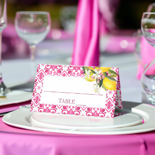 Fuchsia Majolica magenta tegels bruidssluier