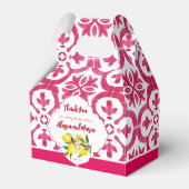 Fuchsia Majolica magenta tegels gepersonaliseerd Bedankdoosjes (Voorkant Zijde)