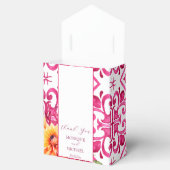 Fuchsia Majolica tegels sinaasappel dahlia sjabloo Bedankdoosjes (Geopend)