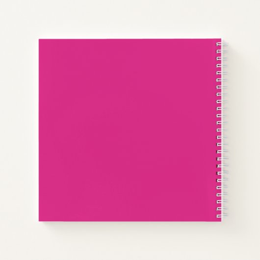 Fuchsia, moderne, minimale bruiloft notitieboek (Achterkant)