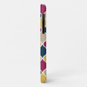 Fuchsia Navy Moroccan Lattice Monogram Case-Mate iPhone Case (Achterkant/links)
