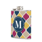 Fuchsia Navy Moroccan Lattice Monogram Heupfles (Links)