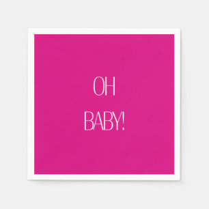 Fuchsia Oh Baby Paper Napkin Servet
