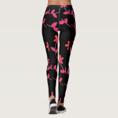 Fuchsia Oranje Black Floral 4Cindy Leggings (Achterkant)