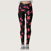 Fuchsia Oranje Black Floral 4Cindy Leggings (Voorkant)