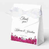 Fuchsia Orchids op White-Wedding Dank je wel- Bedankdoosjes (Voorkant Zijde)