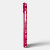 Fuchsia Oriental Mandala Pattern Case-Mate iPhone Case (Achterkant / Links)