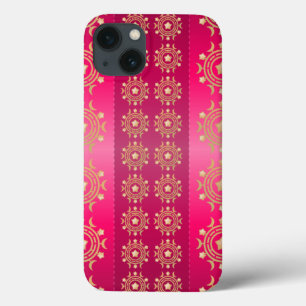Fuchsia Oriental Mandala Pattern iPhone 13 Hoesje