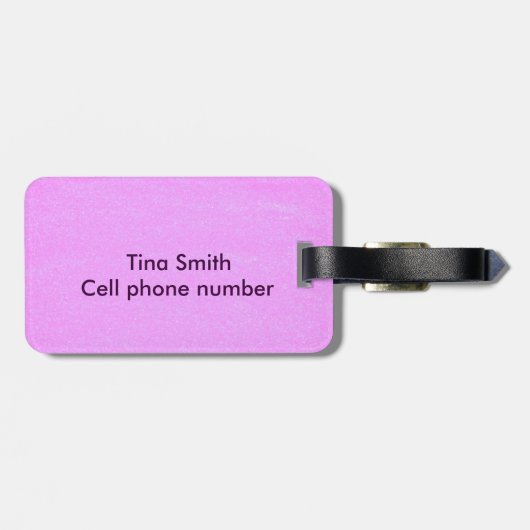 Fuchsia Palm Tree Bagagelabel (Achterkant horizontaal)