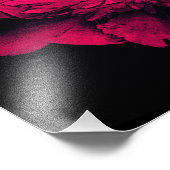 Fuchsia Peony Flower Abstract Bloemen Art 8x10 Foto Afdruk (Hoek)