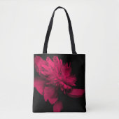 Fuchsia Peony Flower Abstract Floral Art Draagtas (Voorkant)