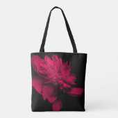 Fuchsia Peony Flower Abstract Floral Art Draagtas (Achterkant)