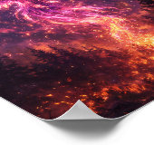Fuchsia Phoenix Rijzende Poster (Hoek)