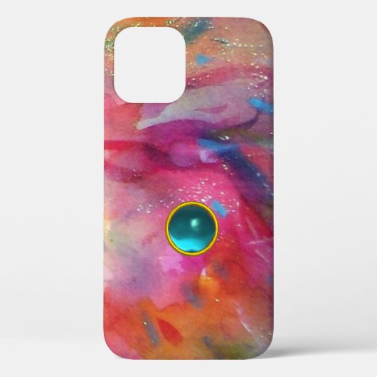 FUCHSIA PINK ABSTRACT Blue Sapphire Gemstone Hoesj Case-Mate iPhone Case (Achterkant)