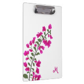 Fuchsia Pink Bougainvillea Monogram Klembord (Rechts)