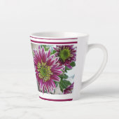 Fuchsia Pink Chrysanthemums Collage Latte Mok (Rechts)