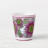 Fuchsia Pink Chrysanthemums Collage Latte Mok (Voorkant)