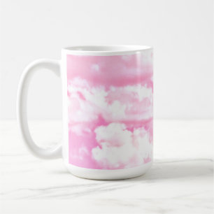 Fuchsia Pink Happy Clouds-decor Koffiemok