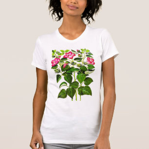 Fuchsia Pink Italiaanse Hibiscus bloemen T-shirt