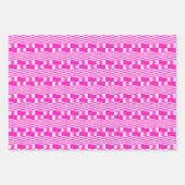 Fuchsia Pink Kente set van 3 Inpakpapier Vel (Voorkant 2)