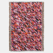 Fuchsia pink, orange, black and white camo  deken (Voorkant Verticaal)