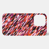 Fuchsia pink, orange, black and white camo  iPhone hoesje (Achterkant horizontaal)