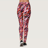 Fuchsia pink, orange, black and white camo  leggings (Achterkant)