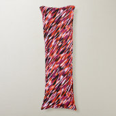 Fuchsia pink, orange, black and white camo  lichaamskussen (Voorkant Verticaal)