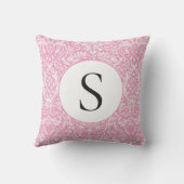 Fuchsia Pink Pineapple Victoriaans  Damask Buitenkussen (Achterkant)