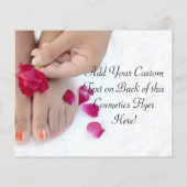  Fuchsia Pink Rose Pedicure Salon Flyer (Achterkant)