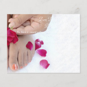  Fuchsia Pink Rose Pedicure Salon Flyer