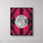 Fuchsia Pioen Abstract Lijst Creëer Uw Eigen Foto Canvas Afdruk (Voorkant)
