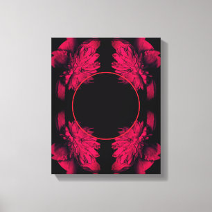 Fuchsia Pioen Abstract Lijst Creëer Uw Eigen Foto Canvas Afdruk